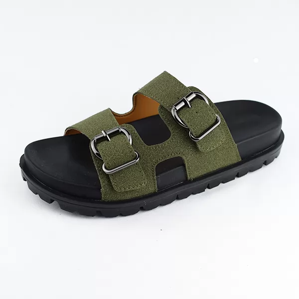 Sandale pour femme 029 vert daim ..........    sandale médicale femme confortable Maroc